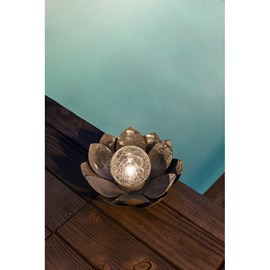 Nénuphar solaire métal gris