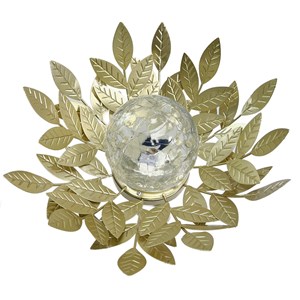 Nénuphar solaire métal or