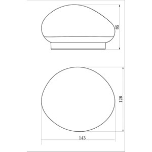 Galet solaire en verre dépoli