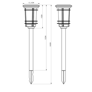 Lanterne solaire -effet flamme naturelle