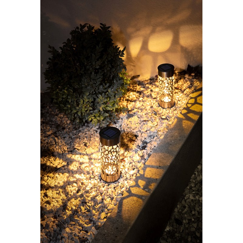 Borne solaire ajourée en inox