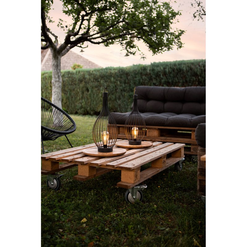Lanterne solaire métal h50cm