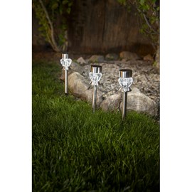 Balise solaire en inox verre