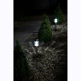 Balise solaire en inox verre