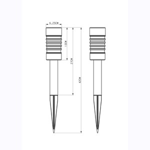 Balise solaire en inox verre