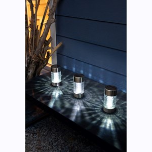 Balise solaire en inox verre