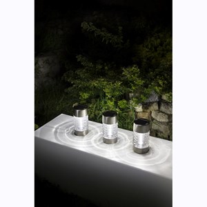 Balise solaire en inox verre