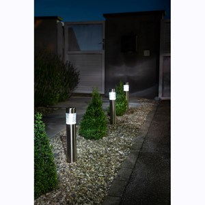 Borne solaire en inox verre