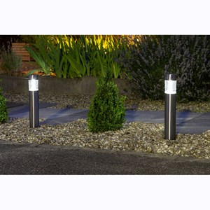 Borne solaire en inox verre