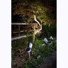 Spot solaire inox brossé 30 lumens