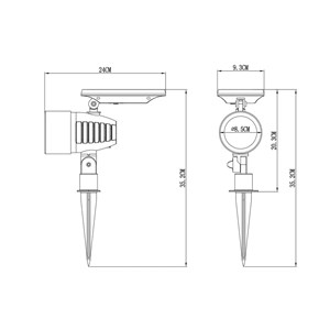 Spot solaire très éclairant 60 lumens