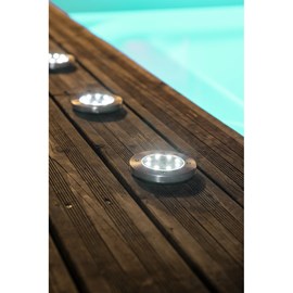 Spot solaire de sol en inox 8 led smd