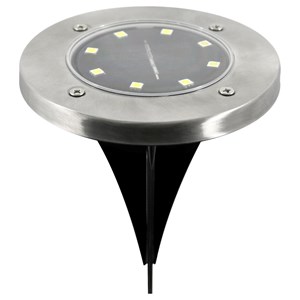 Spot solaire de sol en inox 8 led smd