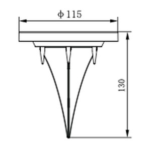 Spot solaire de sol en inox 8 led smd