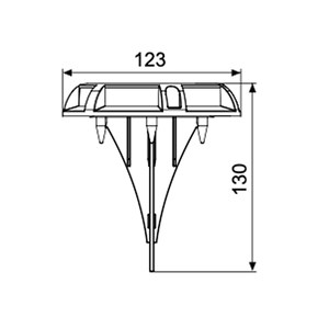 Spot solaire de sol en aluminium 15 lm