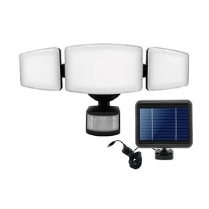 Projecteur solaire 3 têtes 1000 lumens