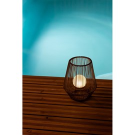 Lanterne décorative h30cm - boule perlée