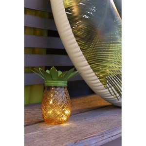Décoration solaire - ananas en verre