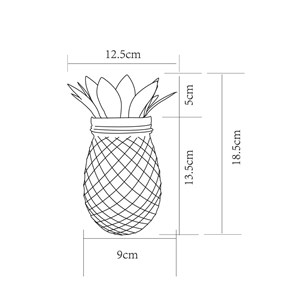 Décoration solaire - ananas en verre