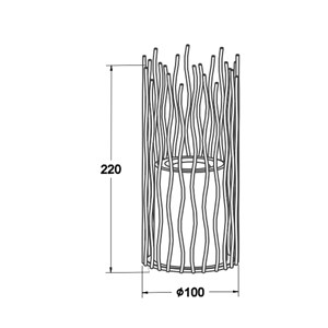 Lanterne solaire métal - effet bougie