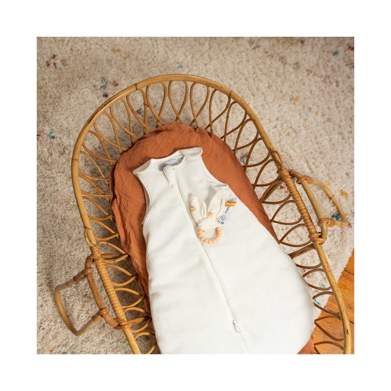 Gigoteuse velours côtelé blanc 55 cm (na