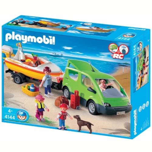 Playmobil - City life - voiture familiale avec remor