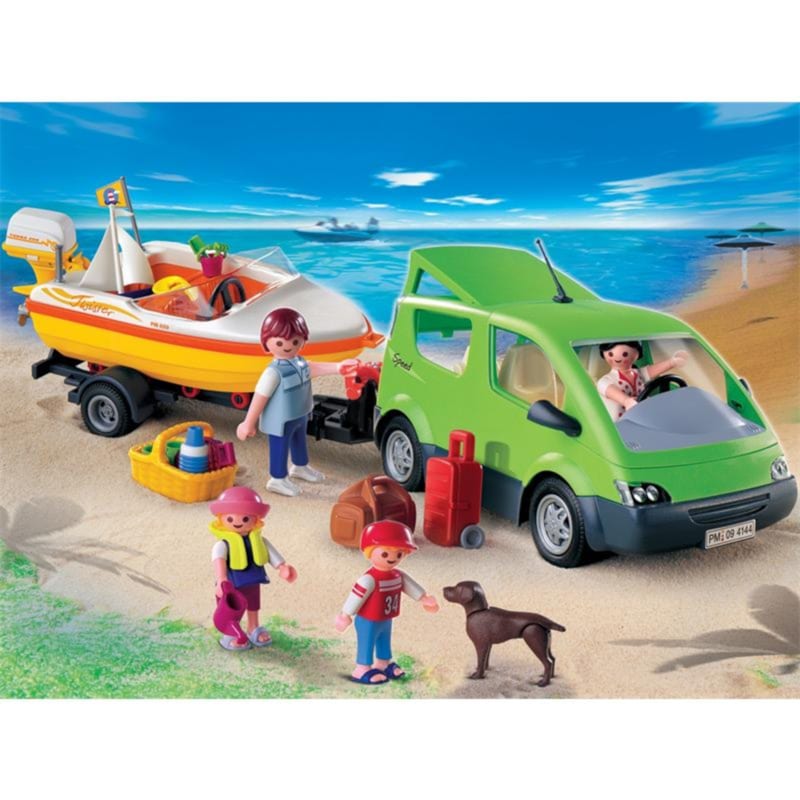 City life - voiture familiale avec remor (Playmobil) - Image 1