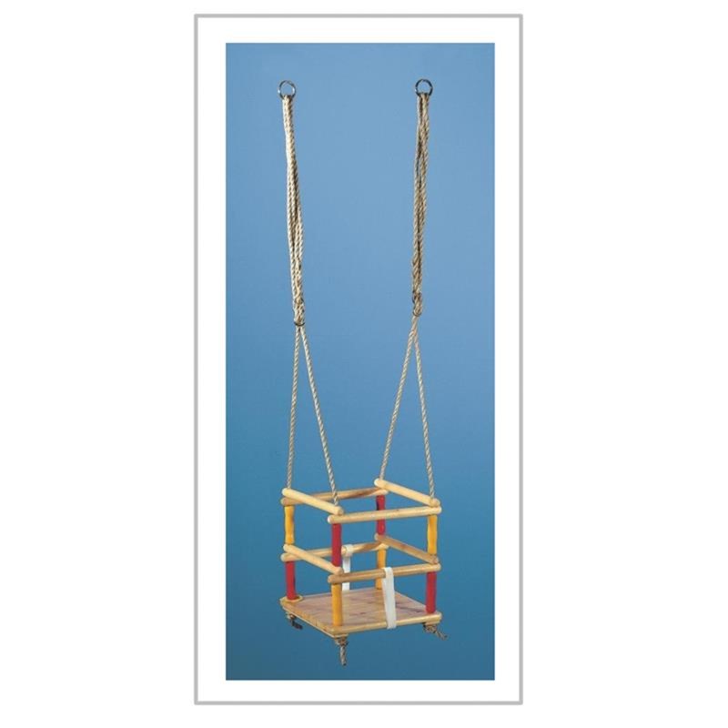 Balançoire en bois avec barres de sécuri