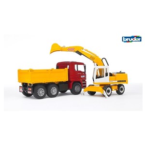 Camion à benne basculante man tga avec p