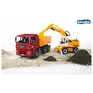 Camion à benne basculante man tga avec p