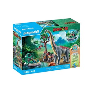 Brachiosaure avec explorateurs et aérogl