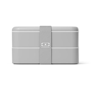Lunch box rectangulaire 2x500ml gris