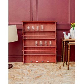 Gaëlle, l'étagère rouge en bois n°97