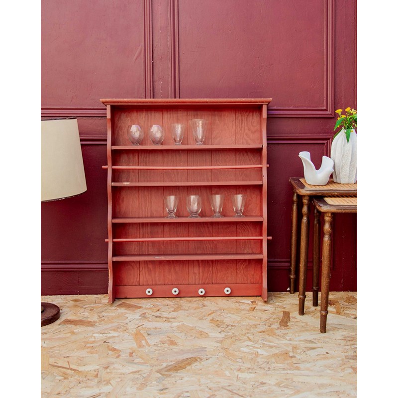 Gaëlle, l'étagère rouge en bois n°97