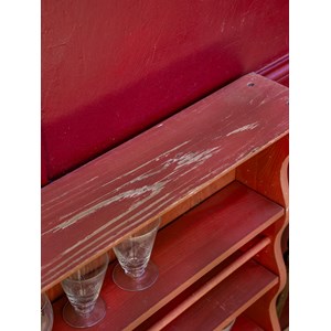Gaëlle, l'étagère rouge en bois n°97