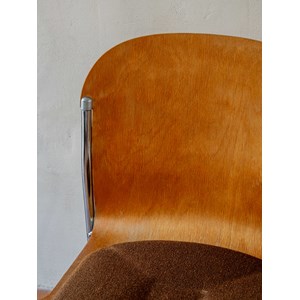 Lot de 4 chaises en bois et métal n°411