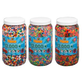 Set de trois pots (env. 39000) perles à