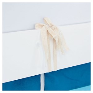 Lit mi-hauteur 90x200 cm rideau bleu