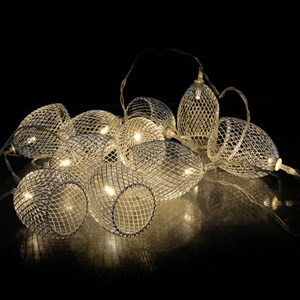 Guirlande lumineuse en métal 10 led cage
