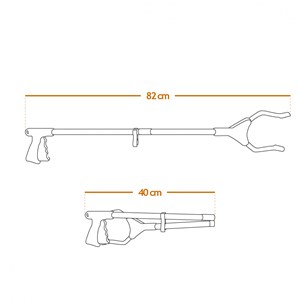 Pince à déchets - pliable - noir