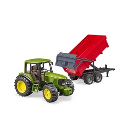 John deere 6920 avec remorque à benne ba