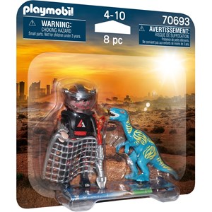 Dinosaure duopack velociraptor avec l'at