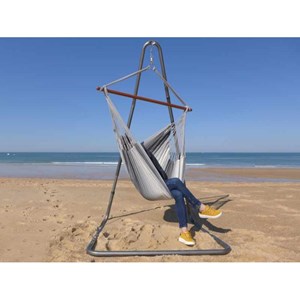 Chaise hamac avec support soledad 3 gris