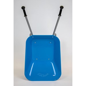 Brouette pour enfant en métal bleu-argen