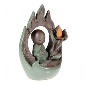 Fontaine à encens bonze meditant