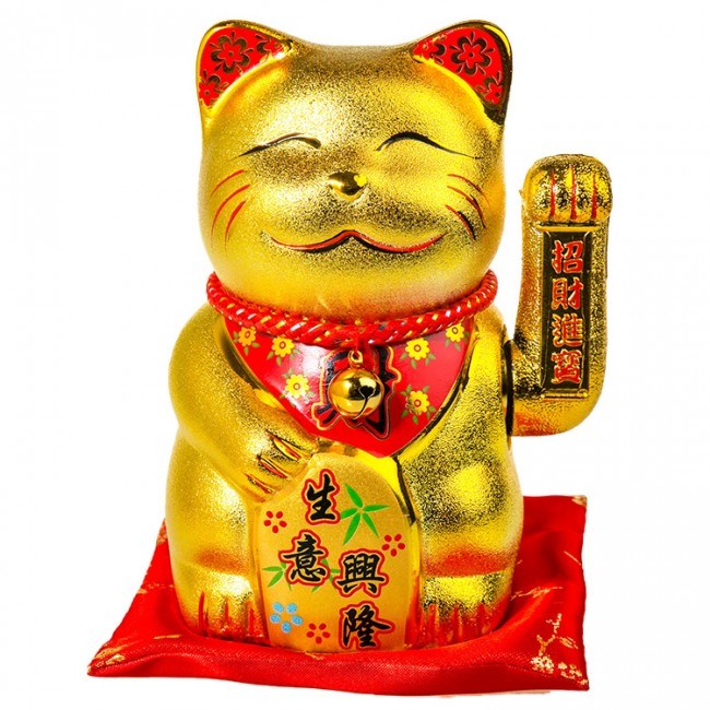 Big Chat Maneki Neko Bras Qui Bouge Nature Decouvertes