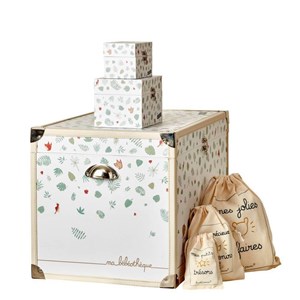 Coffre à trésors feuilles renards -vert