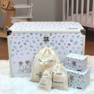 Coffre à trésors feuilles renards -vert