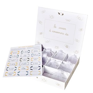 Coffret de naissance pois - rose doré