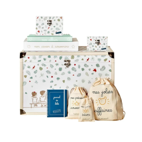 Le Petit Pousse - Coffret de naissance forêt renard - vert